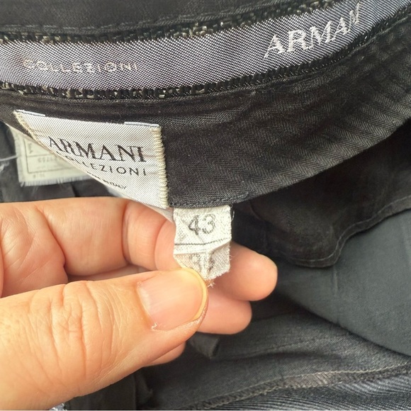 Armani Collezion Pure Wool Grey Cropped Trouser Pants Made in Italy - Picture 11 of 15